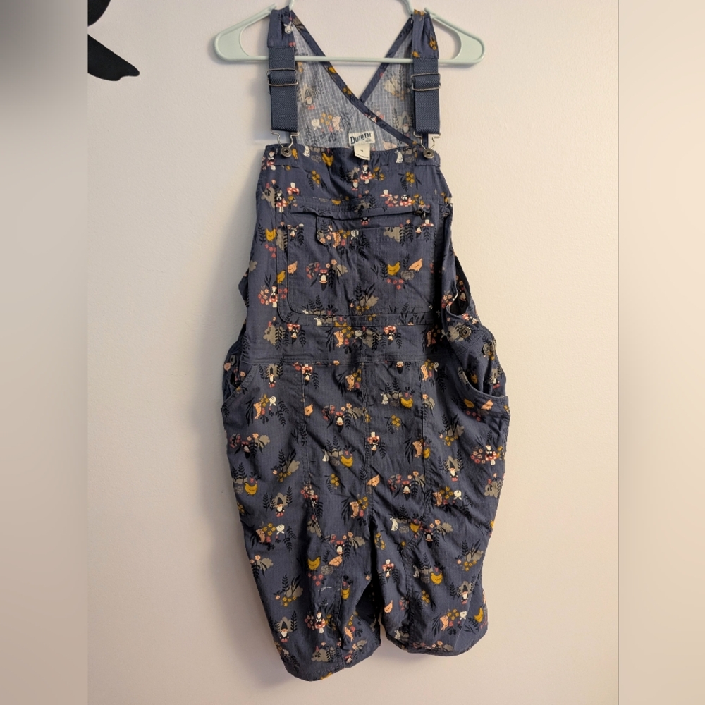 Duluth Gnome And Mushroom Slate Blue Overall Shorts - XL